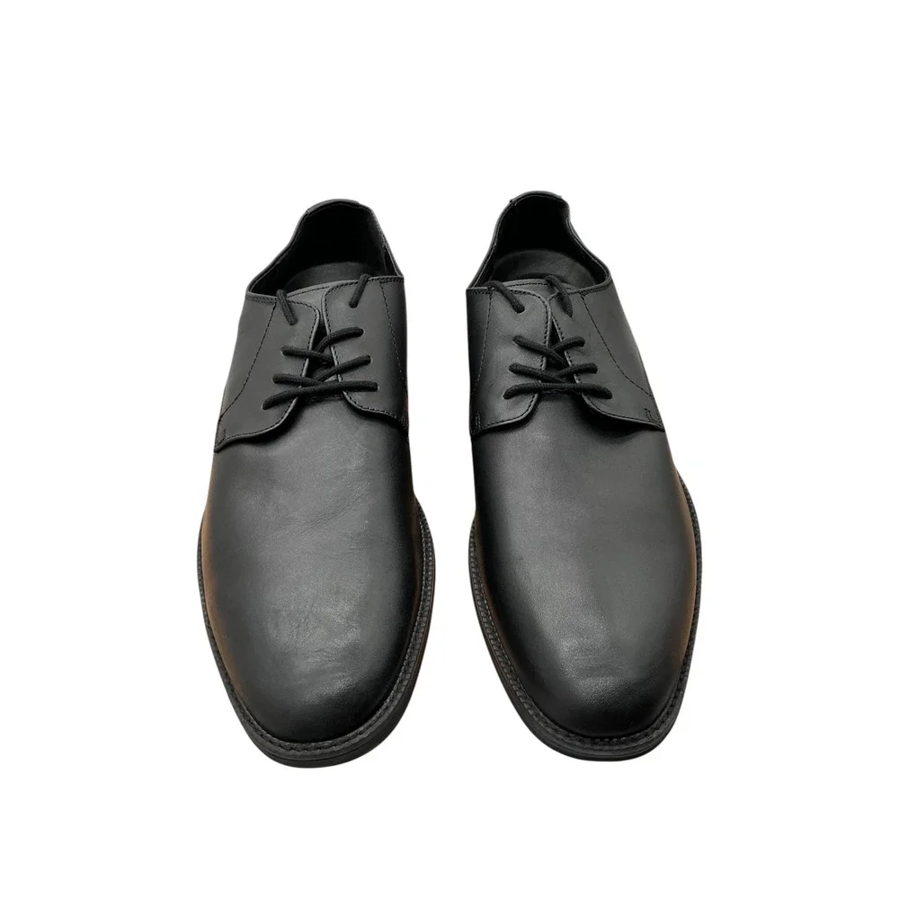 Calvin Klein Mens Brodie Black Leather Derby Dress Shoes 11M Oxfords Formal
